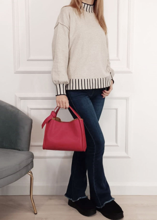 Geanta medie rosie din piele naturala 8905 128 [1]