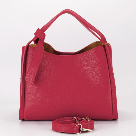 Geanta medie rosie din piele naturala 8905 128 [5]