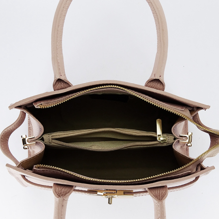 Geanta medie roz deschis din piele naturala 1727 122 [7]