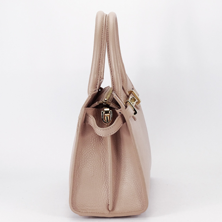 Geanta medie roz deschis din piele naturala 1727 122 [3]