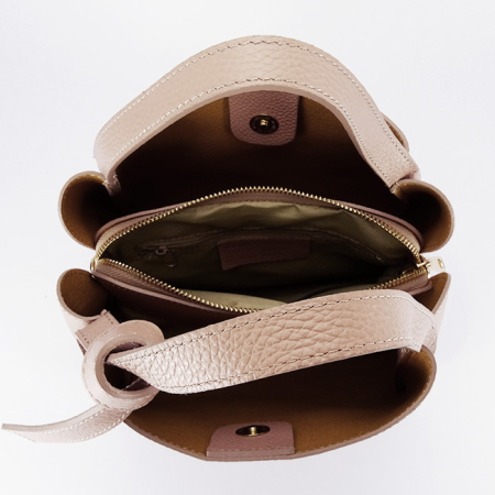 Geanta medie roz deschis din piele naturala 8905 128 [6]