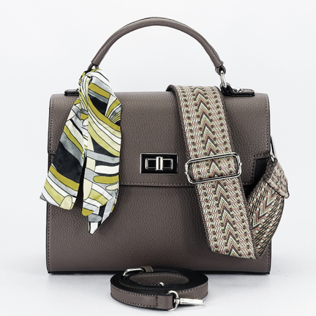 Geanta medie taupe inchis  FLORA&Co F9001 14 [6]