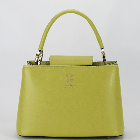 Accesorii - Geanta medie verde lime din piele naturala 8950 119