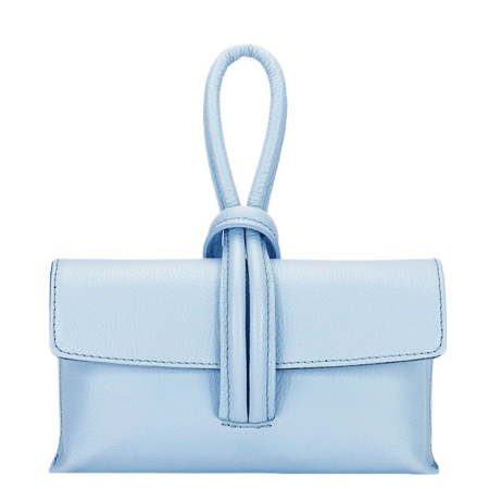 Clutch - Geanta mica albastru deschis din piele naturala 1732 123