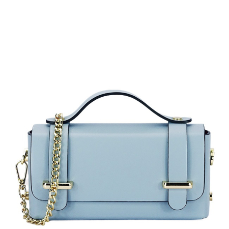 Clutch - Geanta mica albastru deschis din piele naturala 1870 06