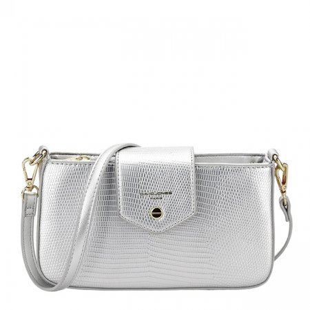 Noutati - Geanta mica argintie David Jones Paris CM6773A 14