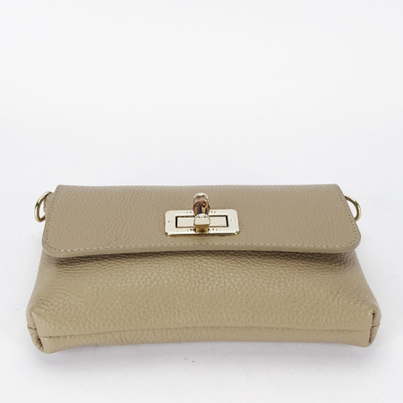 Geanta mica bej taupe din piele naturala 2052 06 [6]