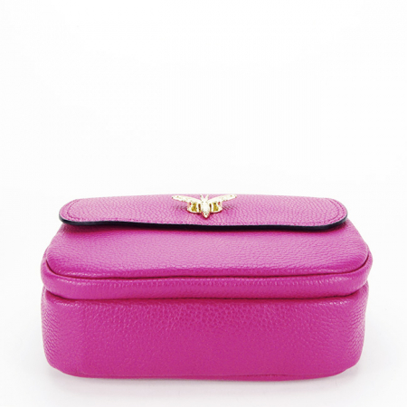 Geanta mica din piele naturala 1530 120 Fucsia [4]
