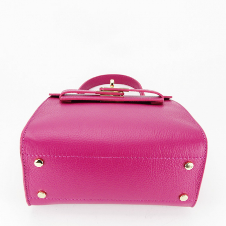 Geanta din piele naturala 8949 121 Fucsia [5]