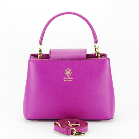 Geanta din piele naturala 8950 120 Fucsia [4]