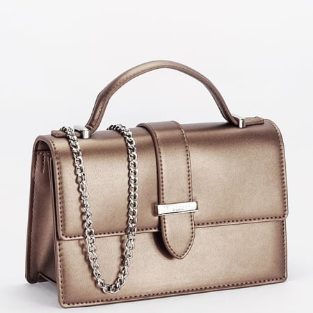Accesorii - Geanta mica maro metalizat Flora&CO Paris F8566 14