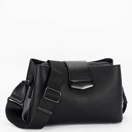 Accesorii - Geanta mica neagra crossbody David Jones Paris CM8303 15