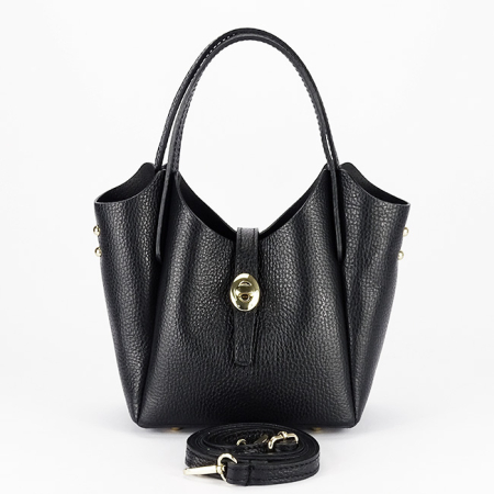 Geanta mica neagra din piele naturala 2057 131 [6]