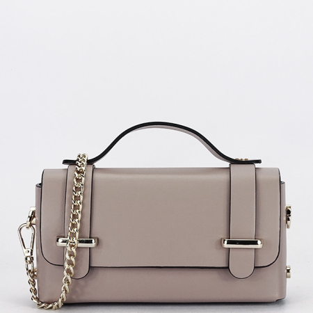 Accesorii - Geanta mica nude din piele naturala 1870 06