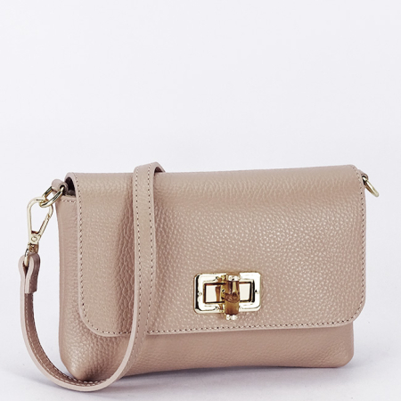 Clutch - Geanta mica roz din piele naturala 2052 06