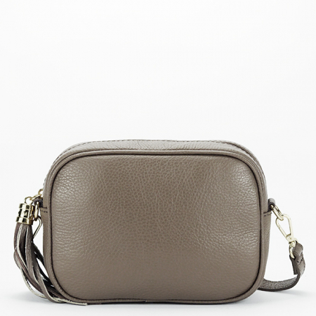 Genti mici - Geanta mica taupe din piele naturala 8957 124