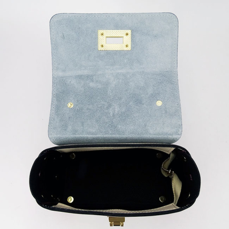 Geanta multicolora din piele naturala 1616 131 Crem [6]