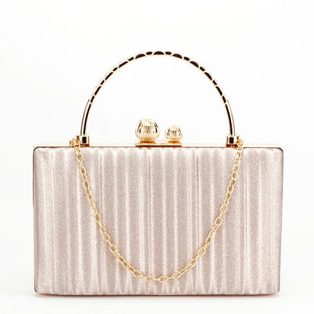 Geanta auriu rose, clutch cu maner BME-622 05 [1]