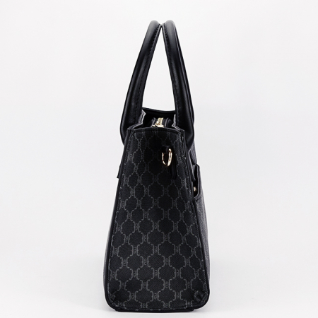 Geanta neagra cu imprimeu Acacia Paris G-24254 12 [2]