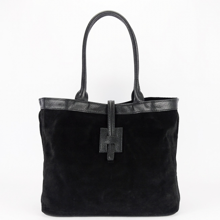 Noutati - Geanta mare neagra din piele naturala 1896 M9
