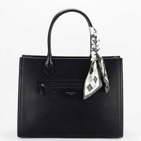 Accesorii - Geanta neagra David Jones Paris cu esarfa CM7642-1 11