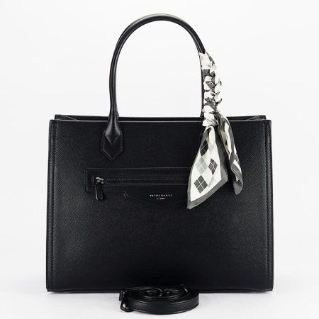 Geanta neagra David Jones Paris cu esarfa CM7642-1 11 [5]
