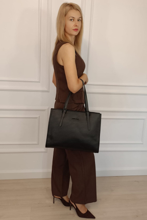 Geanta neagra David Jones Paris de talie mare CM8234 M13 [2]