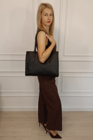 Geanta neagra David Jones Paris de talie mare CM8234 M13 [1]