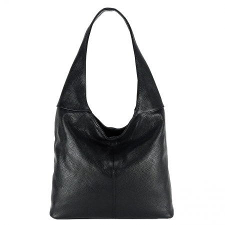 Noutati - Geanta neagra de talie mare din piele naturala 8924 127