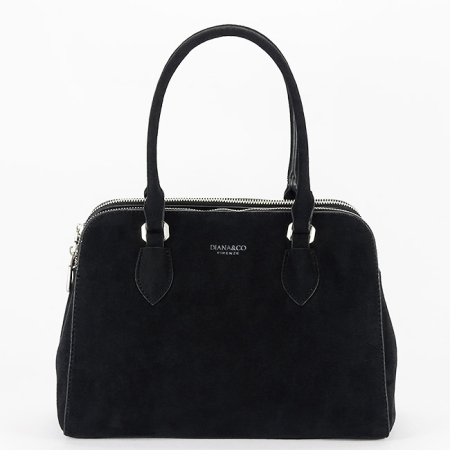 Geanta neagra DIANA&CO din velur DHJ928-2 M13 [2]