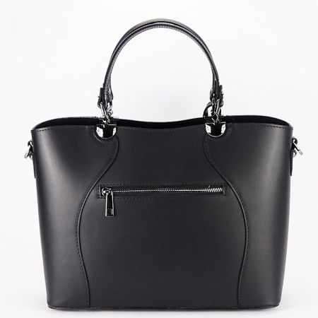 Geanta neagra din piele naturala 1424A 125 [4]