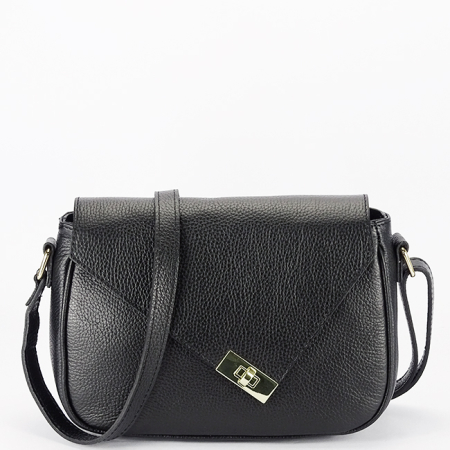 Noutati - Geanta neagra din piele naturala 8911 128