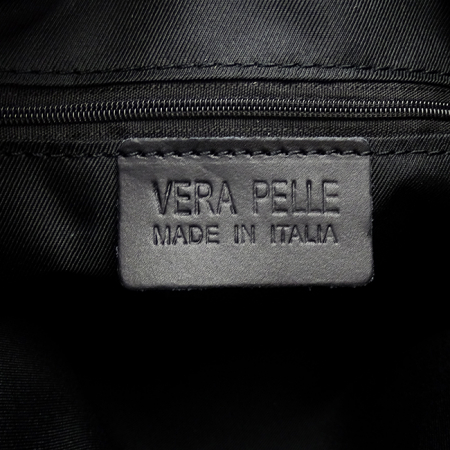 Geanta neagra din piele naturala cu imprimeu reptila 1915-RESIG M0 [9]