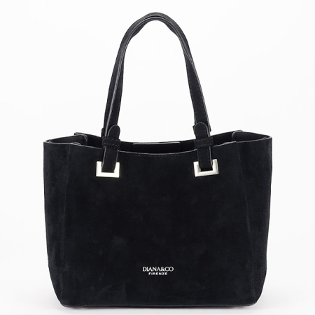 Accesorii - Geanta neagra din velur DIANA&CO DHJ929-2 M13