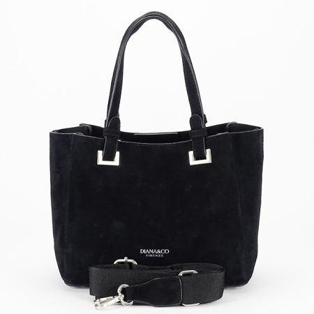 Geanta neagra din velur DIANA&CO DHJ929-2 M13 [4]