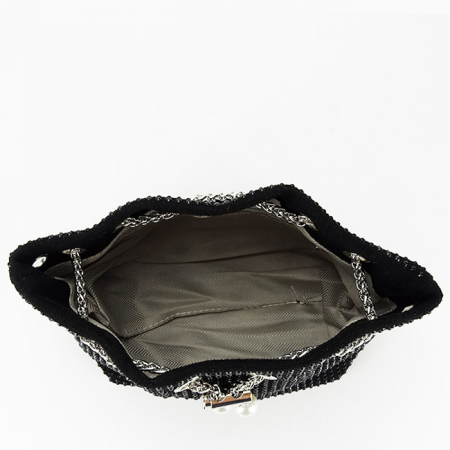 Geanta neagra eleganta cu pietricele 625 05 [8]