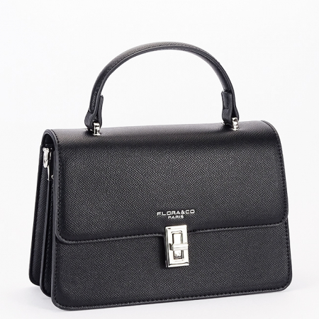 Posete - Geanta resigilata neagra Flora&CO F8540-RESIG