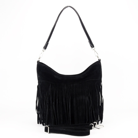 Geanta neagra Flora&CO Paris cu franjuri F7515 14 [6]