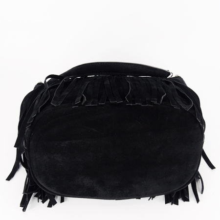 Geanta neagra Flora&CO Paris cu franjuri F7515 14 [7]