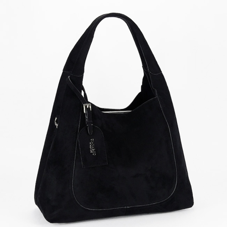 Geanta neagra mare din velur DIANA&CO DJC901-3 12 [3]