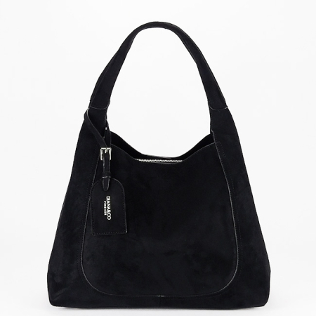 Accesorii - Geanta neagra mare din velur DIANA&CO DJC901-3 12