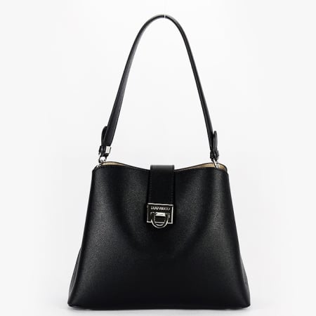 Oferte Speciale - Geanta resigilata neagra medie DIANA&CO DRM915-3-RESIG M0