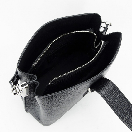 Geanta neagra medie din piele naturala 8962 123 [7]