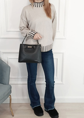 Geanta neagra medie Flora&CO Paris F8510 M3 [1]