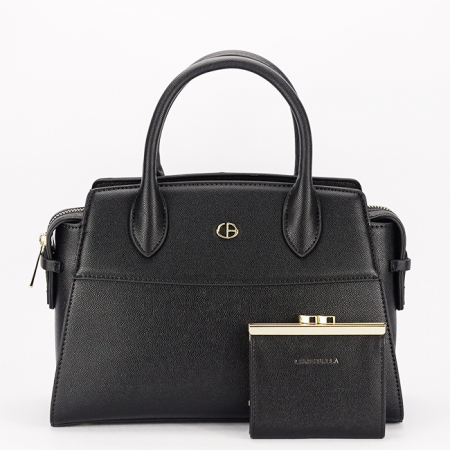Posete - Geanta neagra Premium cu portofel CB2427-1 M7