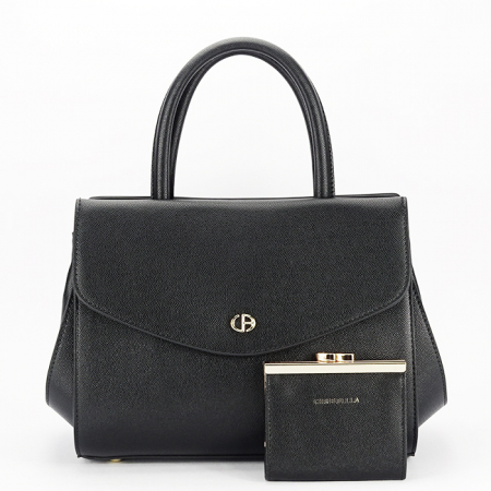 Posete - Geanta neagra Premium cu portofel CB2427-2 M6