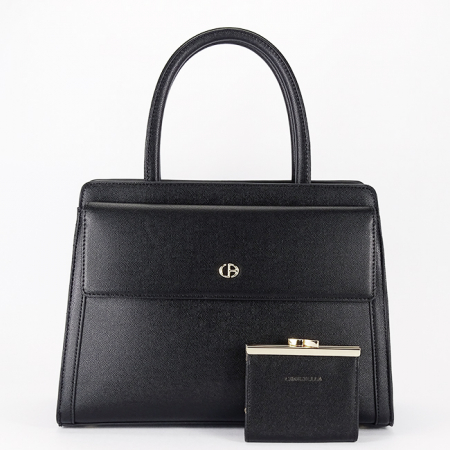 Noutati - Geanta neagra Premium cu portofel CB2427-3 17