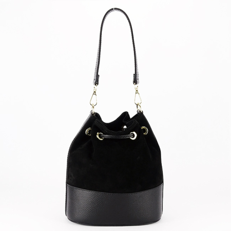 Geanta neagra tip sac din piele naturala 1313 M9 [5]