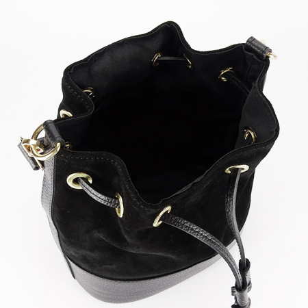 Geanta neagra tip sac din piele naturala 1313 M9 [9]