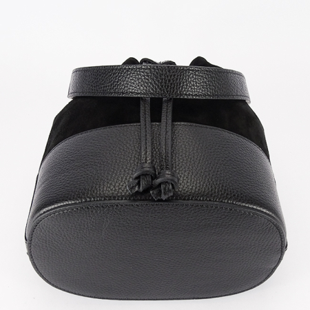 Geanta neagra tip sac din piele naturala 1313 M9 [7]